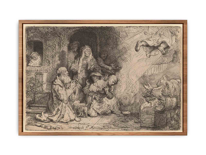 The Angel departing from the Family of Tobias Painting