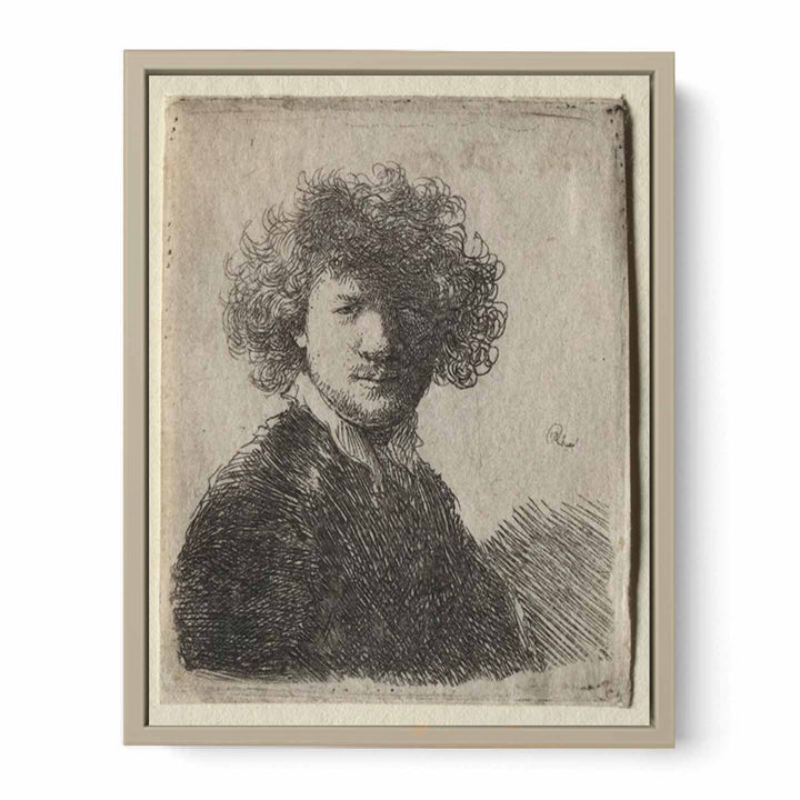 Self Portrait With Curly Hair And White Collar Bust 2
 Painting