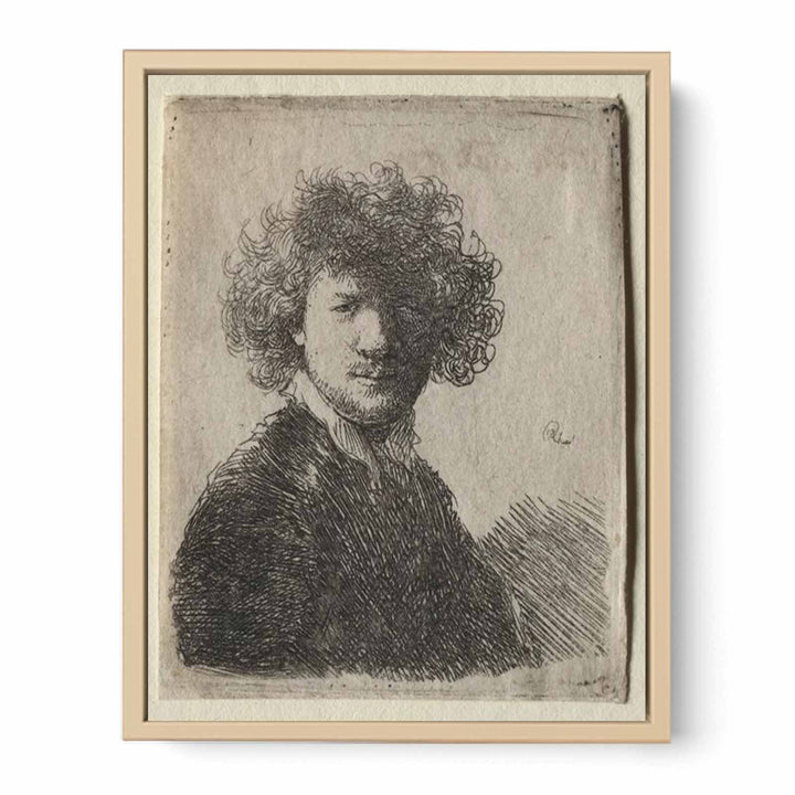 Self Portrait With Curly Hair And White Collar Bust 2
 Painting