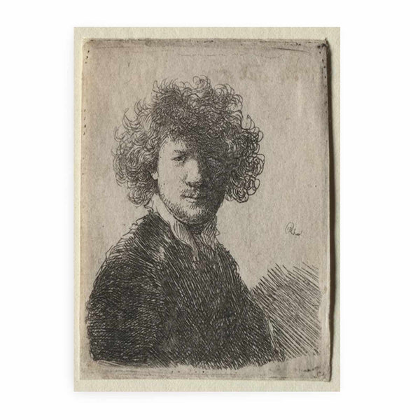 Self Portrait With Curly Hair And White Collar Bust 2
 Painting