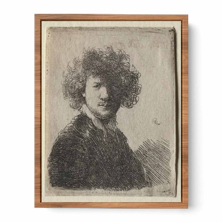 Self Portrait With Curly Hair And White Collar Bust 2
 Painting
