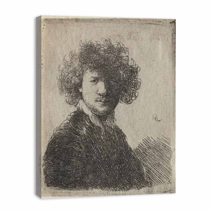 Self Portrait With Curly Hair And White Collar Bust 2
 Painting