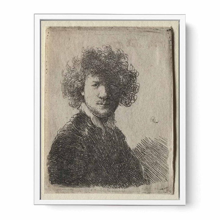 Self Portrait With Curly Hair And White Collar Bust 2
 Painting