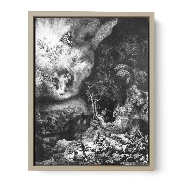 The angel appearing to the shepherds 2 Painting