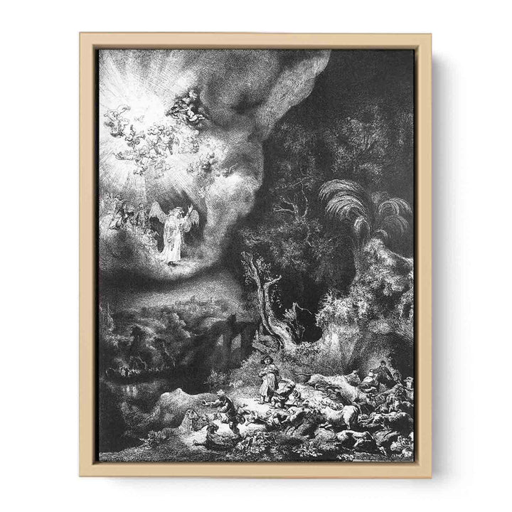The angel appearing to the shepherds 2 Painting