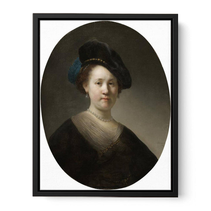 Portrait Of A Young Woman With A Black Cap Painting