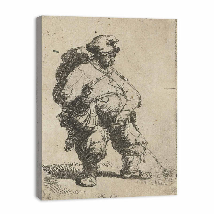 A Man making Water Painting