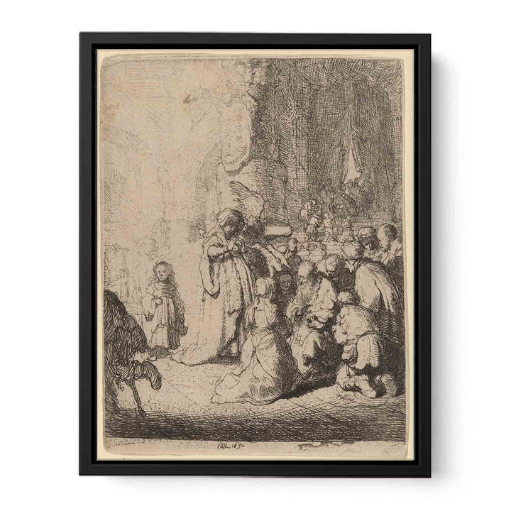 The Presentation in the Temple with the Angel Small Plate Painting