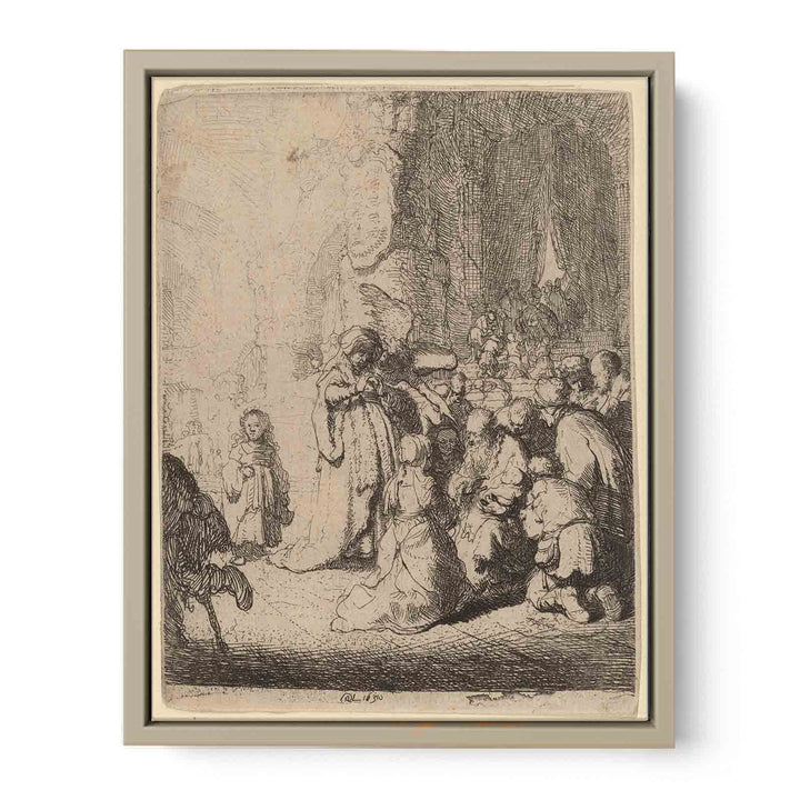 The Presentation in the Temple with the Angel Small Plate Painting