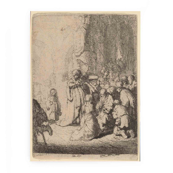 The Presentation in the Temple with the Angel Small Plate Painting