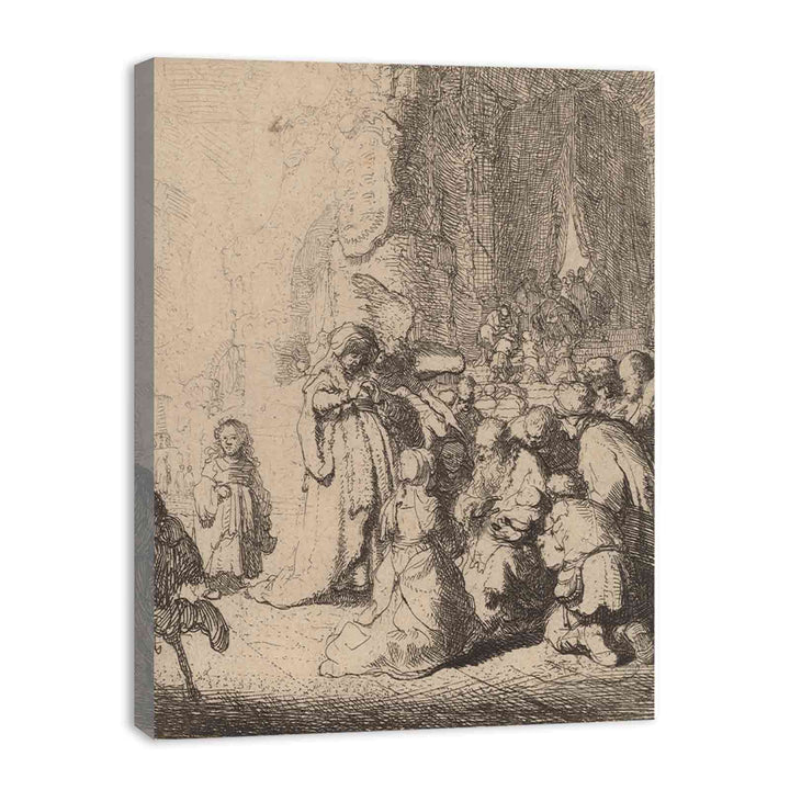 The Presentation in the Temple with the Angel Small Plate Painting