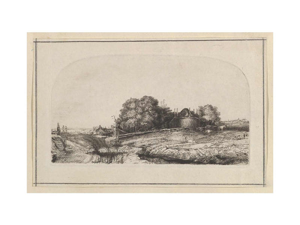 Landscape with a Haybarn and a Flock of Sheep Painting
