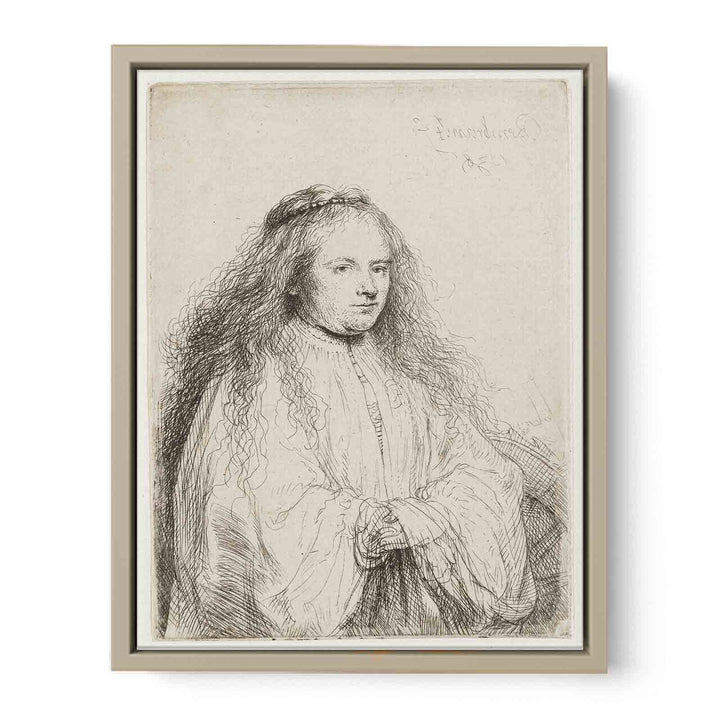 The little Jewish Bride (Saskia as Saint Catherine) Painting