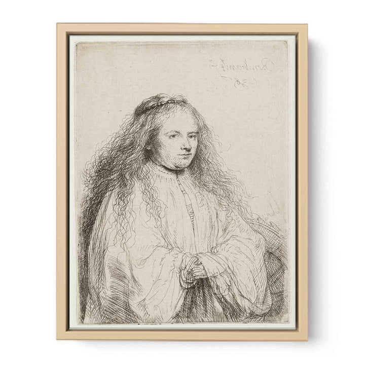 The little Jewish Bride (Saskia as Saint Catherine) Painting