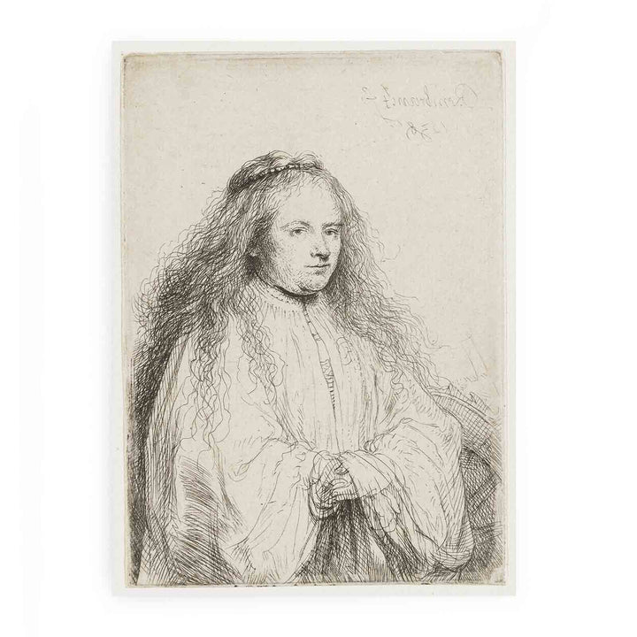 The little Jewish Bride (Saskia as Saint Catherine) Painting
