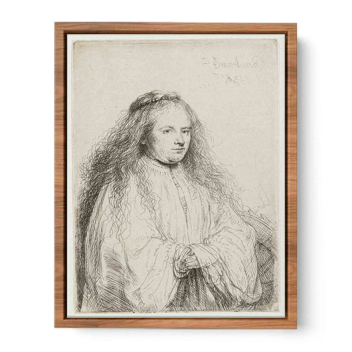 The little Jewish Bride (Saskia as Saint Catherine) Painting