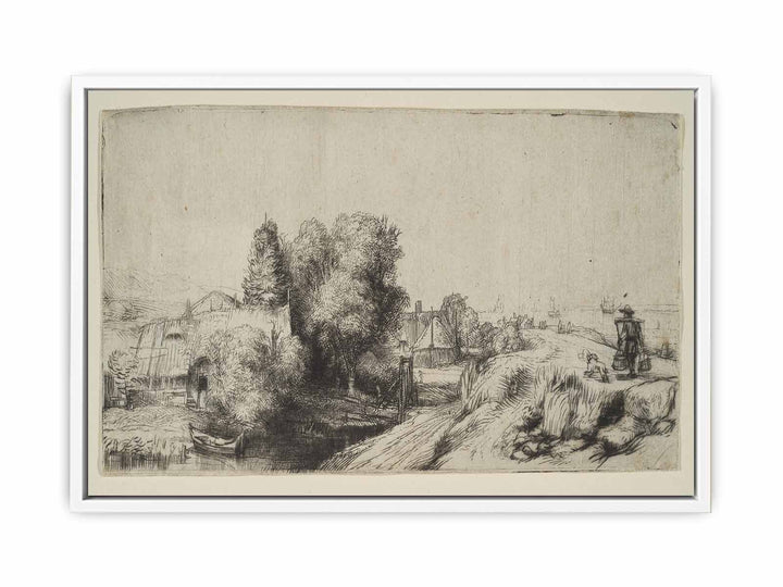 Landscape with a Milkman Painting