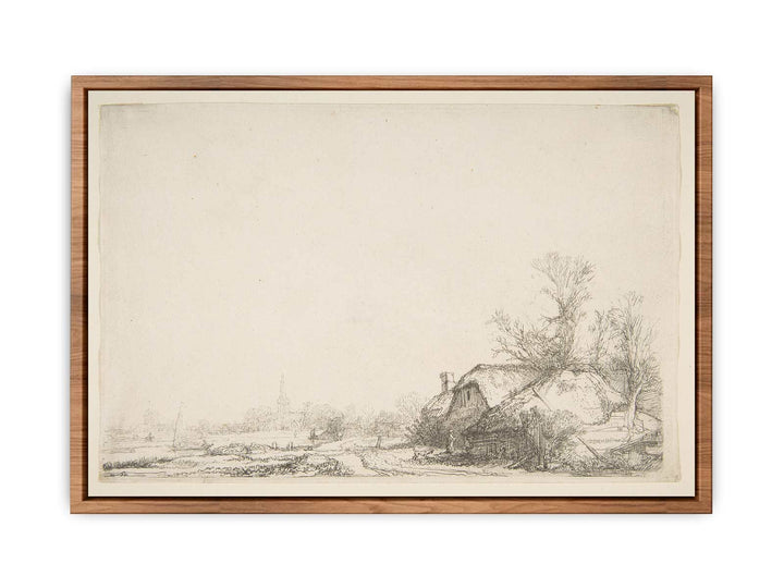 Cottage beside a Canal A View of Diemen Painting