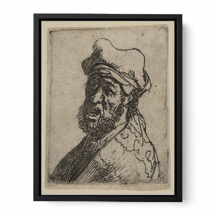 Man crying out, three-quarters left Bust Painting