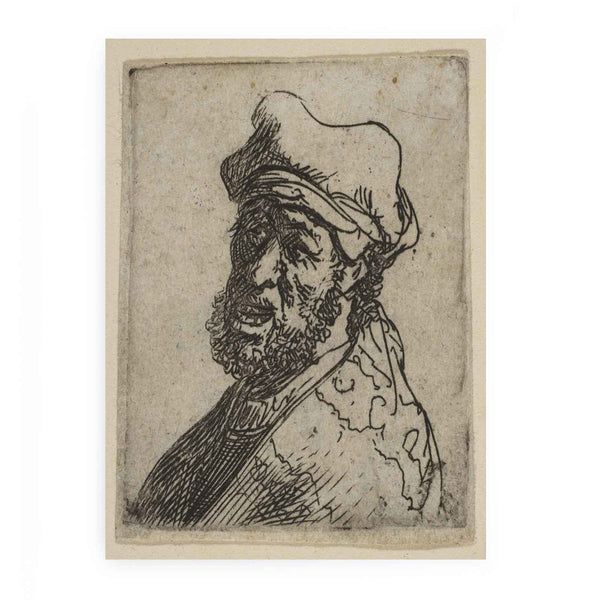 Man crying out, three-quarters left Bust Painting