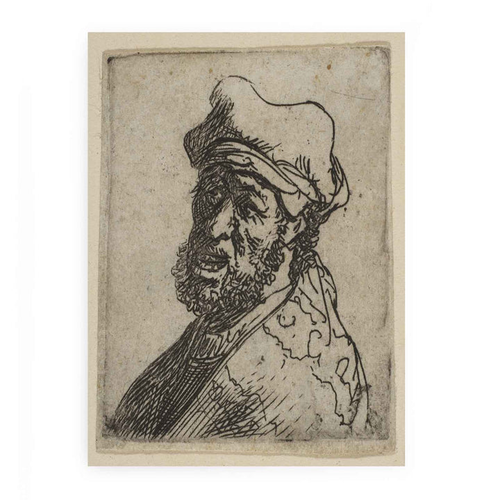 Man crying out, three-quarters left Bust Painting