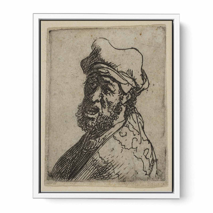 Man crying out, three-quarters left Bust Painting