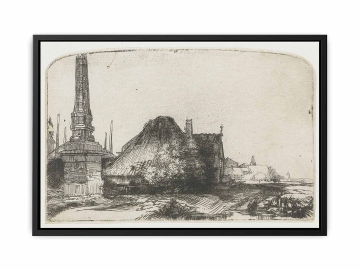 Landscape with an Obelisk Painting