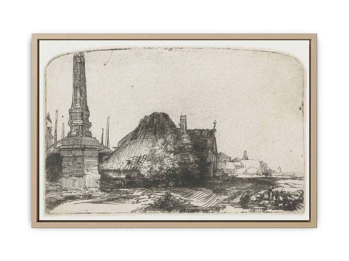 Landscape with an Obelisk Painting