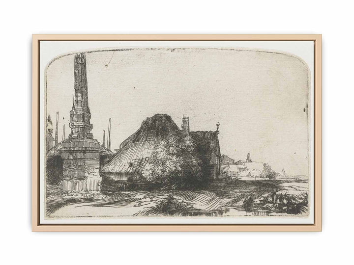 Landscape with an Obelisk Painting