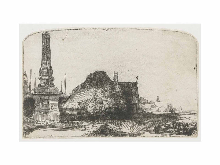 Landscape with an Obelisk Painting
