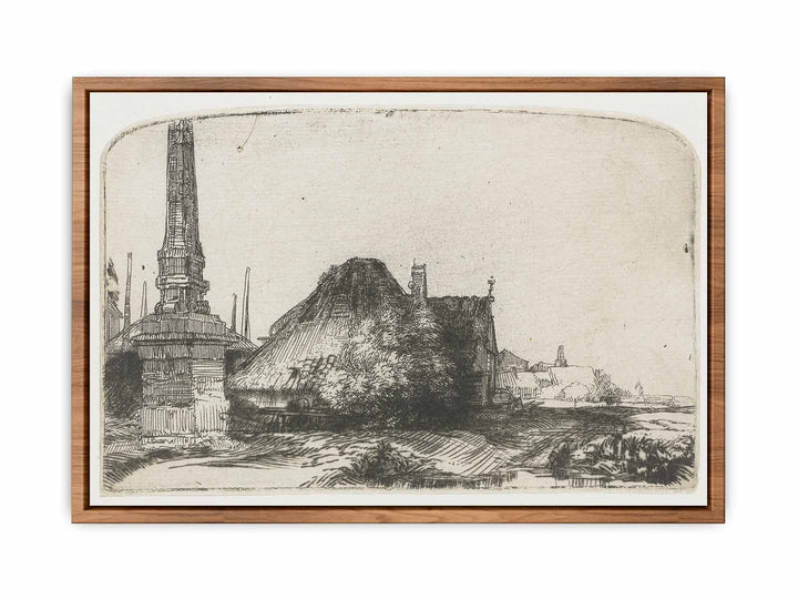 Landscape with an Obelisk Painting