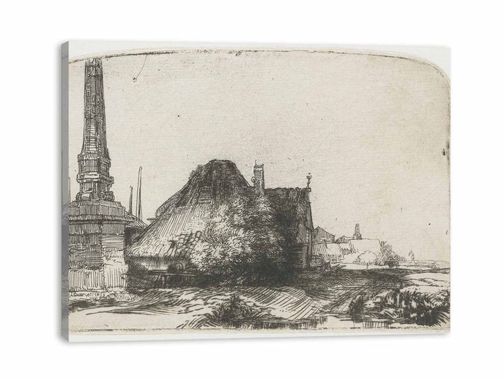 Landscape with an Obelisk Painting