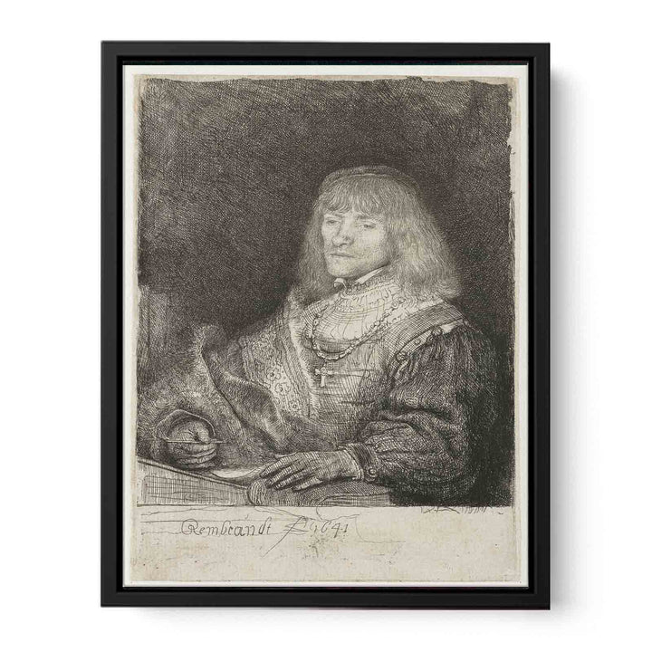 Man at a desk wearing a cross and chain 2
 Painting