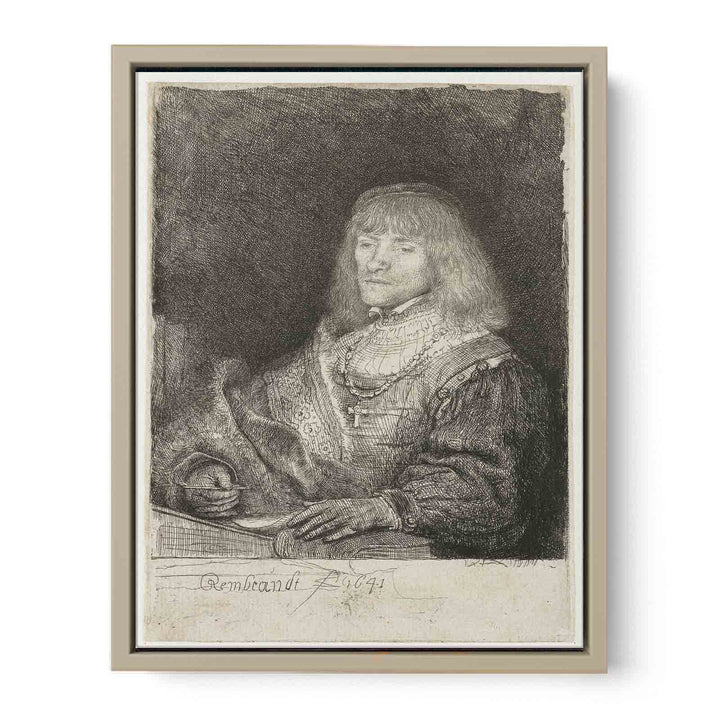 Man at a desk wearing a cross and chain 2
 Painting