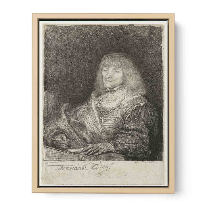Man at a desk wearing a cross and chain 2
 Painting