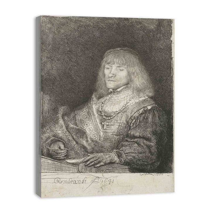 Man at a desk wearing a cross and chain 2
 Painting