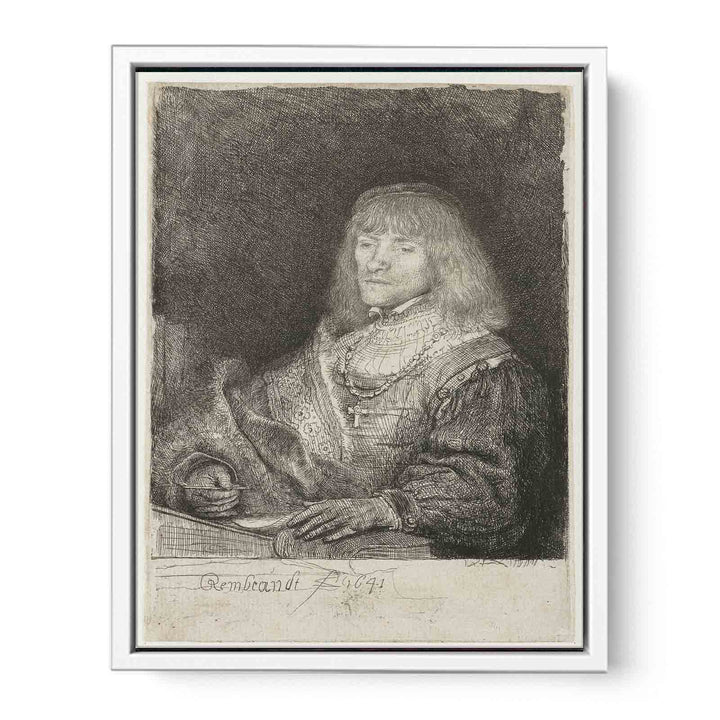 Man at a desk wearing a cross and chain 2
 Painting