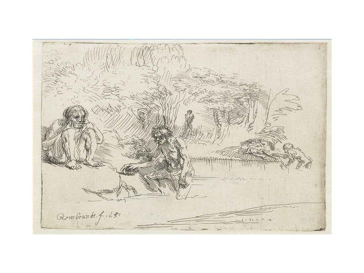 The Bathers Painting