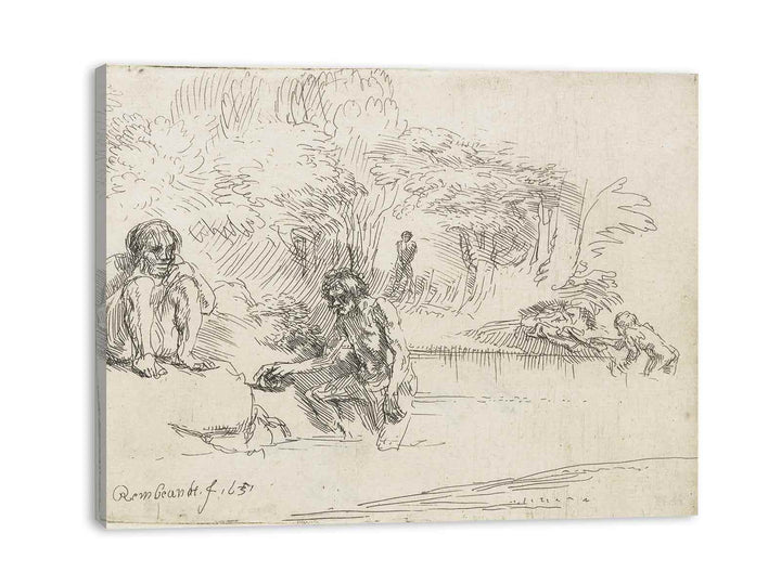 The Bathers Painting