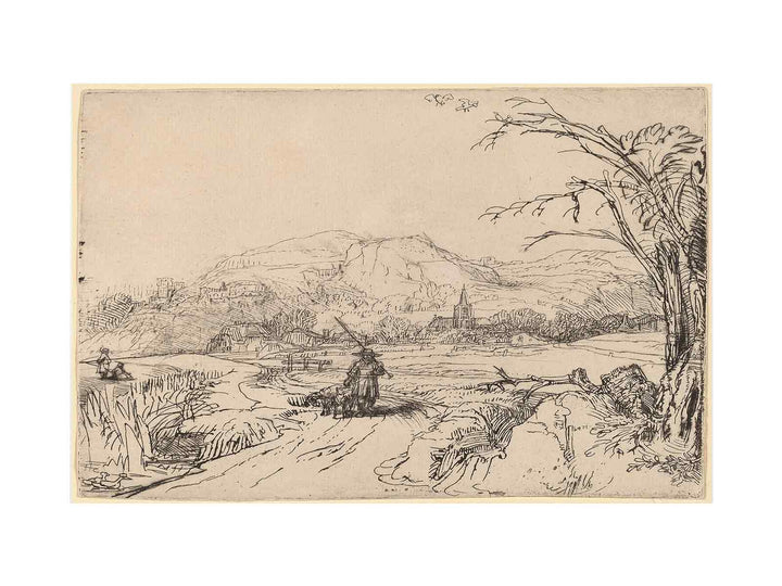 Landscape with a Sportsman and Dog Painting
