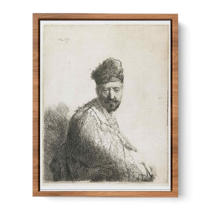 Bearded Man In A Furred Oriental Cap And Robe The Artist's Father Painting