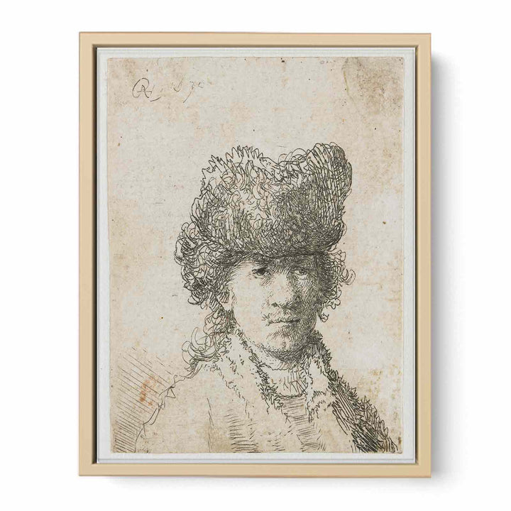 Self Portrait In A Fur Cap Painting