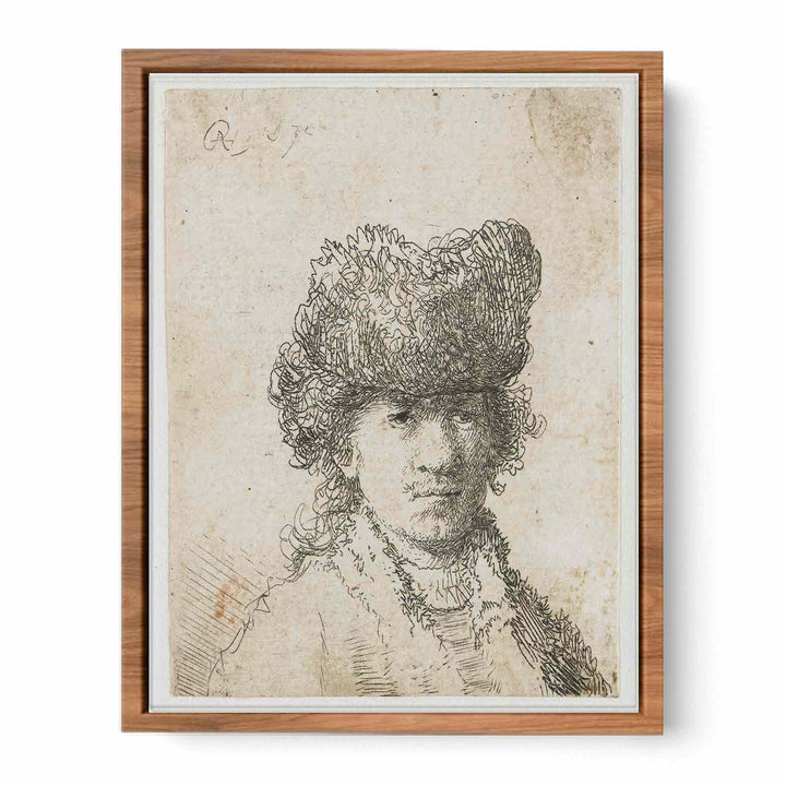Self Portrait In A Fur Cap Painting