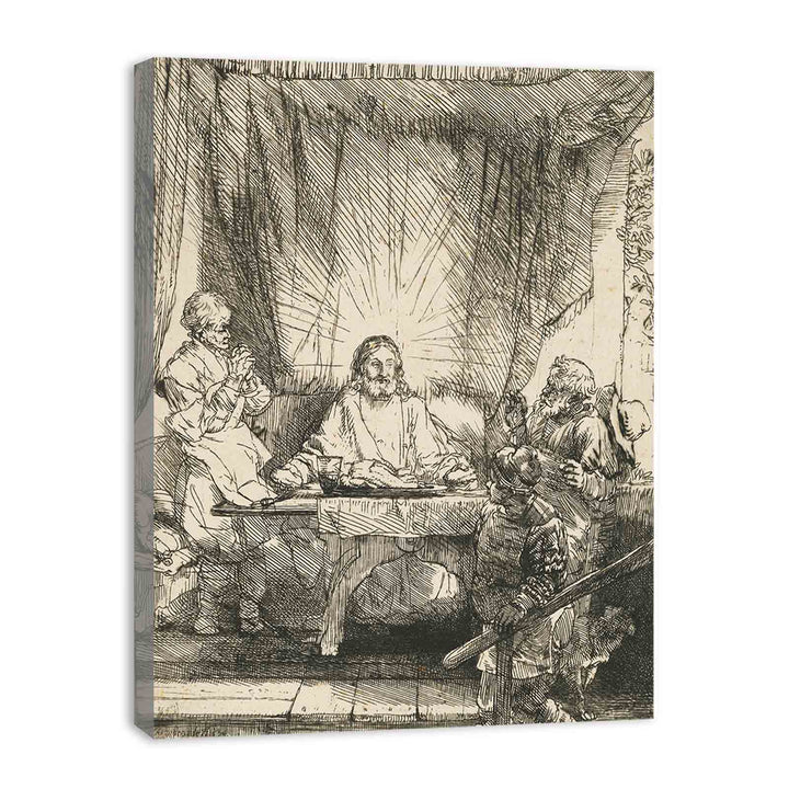 Christ at Emmaus Large plate Painting