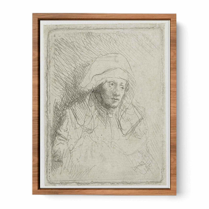 Sick Woman With A Large White Headdress
 Painting
