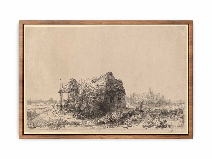 Landscape with a Cottage and Haybarn Oblong
 Painting