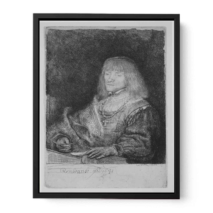 Man At A Desk Wearing A Cross And Chain Painting