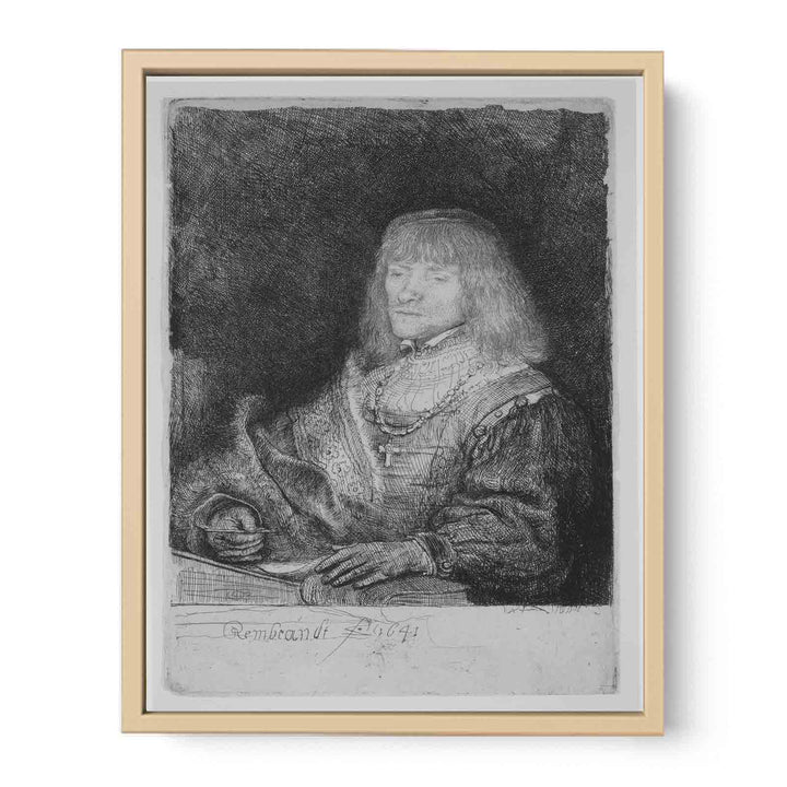 Man At A Desk Wearing A Cross And Chain Painting