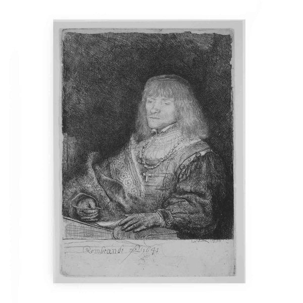 Man At A Desk Wearing A Cross And Chain Painting