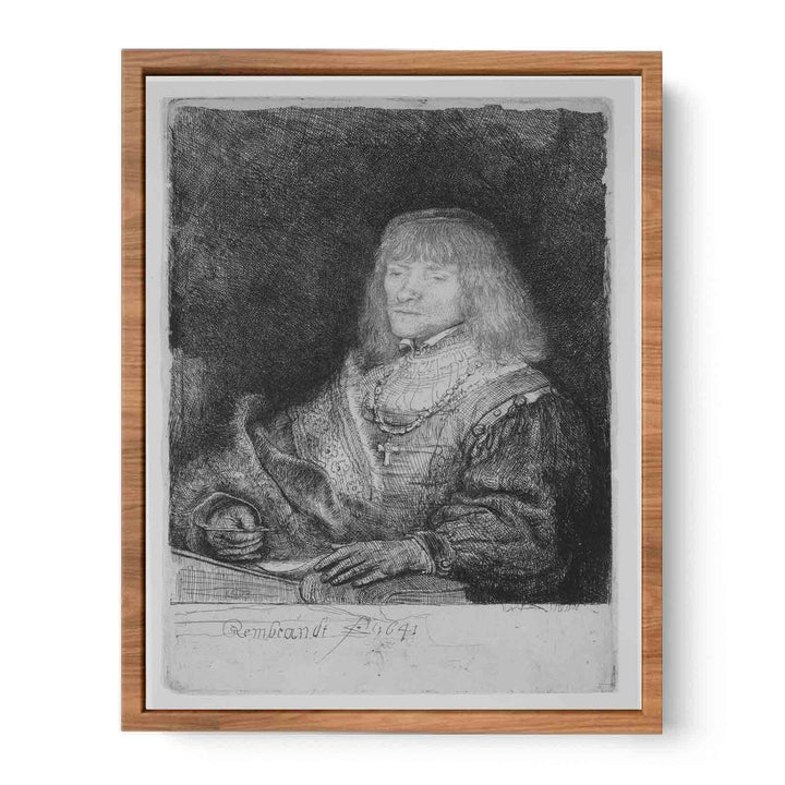 Man At A Desk Wearing A Cross And Chain Painting